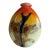 Hand-Blown Art Glass Vase With Multicolored Swirl Design For Sale
