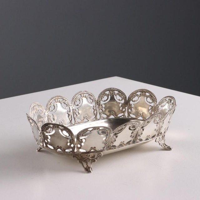 Metal Bowl with Silver Leaves For Sale - Image 7 of 7