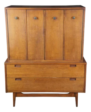 Mid 20th Century American of Martinsville Tallboy Dresser Gentleman's Chest