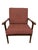 An exceptional Mid-Century Modern Walnut Arm Chair, beautifully reupholstered and showcasing timeless American modernist...
