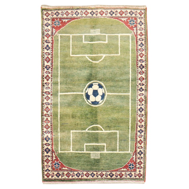21st Century Soccer Stadium Pattern Rug For Sale - Image 15 of 18