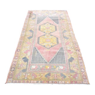 1960s Neutral Faded Turkish Rug For Sale