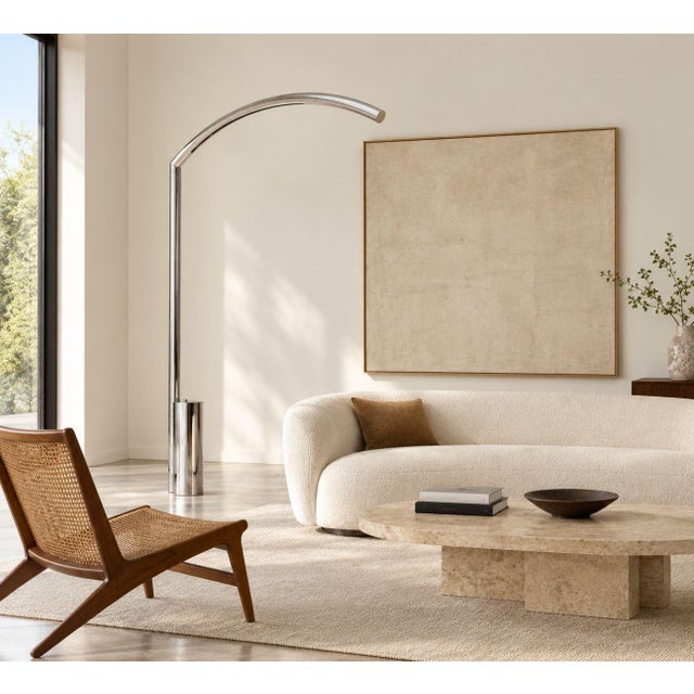 Silver 1970s Mid-Century Modern Nanda Vigo Golden Gate Floor Lamp for Arredoluce For Sale - Image 8 of 8
