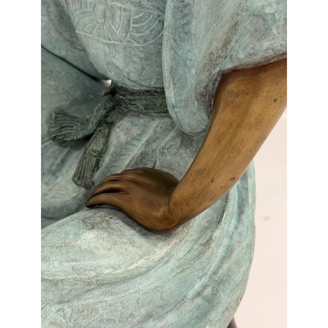 Victor Gutierrez Bronze "Mujer Sentada" Artist Proof Sculpture, 1989 For Sale - Image 14 of 18