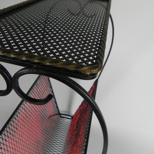 Vintage Steel Side Table with Magazine Rack, 1950s For Sale - Image 13 of 18