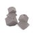 Modern Taupe Ceramic Cubic Vase Small For Sale - Image 3 of 8