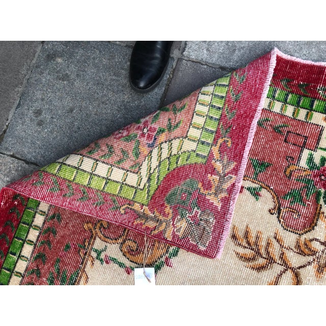 1960s Vintage Turkish Rug - 5′4″ × 9′2″ For Sale - Image 4 of 10