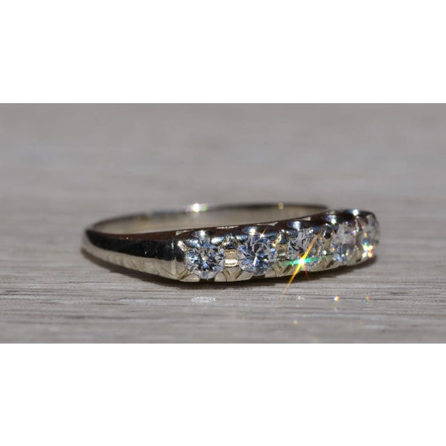 Metal The Grand Ridge: Hollywood Glam Era Stackable Diamond Band For Sale - Image 7 of 10