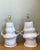 This pair of vintage biomorphic slab-built ceramic lamps brings a fluid, sculptural presence to any room. Each lamp is...