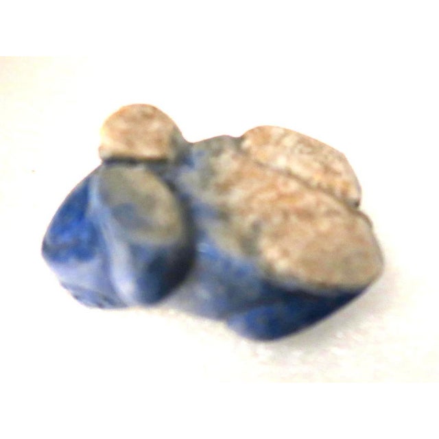 Miniature Well-Carved Frog of Lapiz Lazuli Stone - Frankie the Frog! For Sale - Image 14 of 17