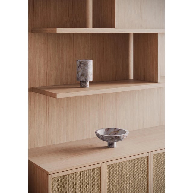 Contemporary Fruit Bowl in Marble by Karen Chekerdjian, Made in Italy For Sale - Image 3 of 6