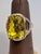18 Carat Natural Lemmon Topaz Checkerboard Cocktail Ring 18 Karat Gold, Estate For Sale - Image 17 of 18