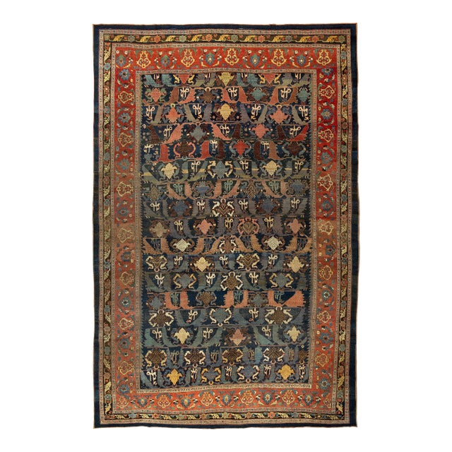 Zabihi Collection Oversize Antique Persian Bidjar Carpet For Sale