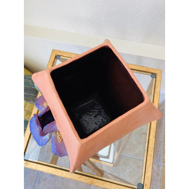 Circa 2006 Studio Pottery Rustic French Country-Inspired Earthenware Tabletop Vase For Sale - Image 9 of 12