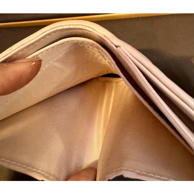 Cream Christian Dior lady Dior Mini wallet, Cream / Beige For Sale - Image 8 of 18
