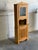 Beautiful vintage Brutalist corner cabinet in style of Henning Kjærnulf, crafted in solid oak with striking Scandinavian...