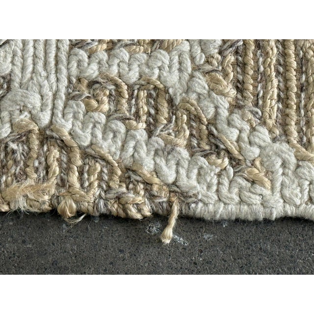 9ft × 11ft 11in West Elm Geometric Wool Jute Area Rug For Sale - Image 10 of 12
