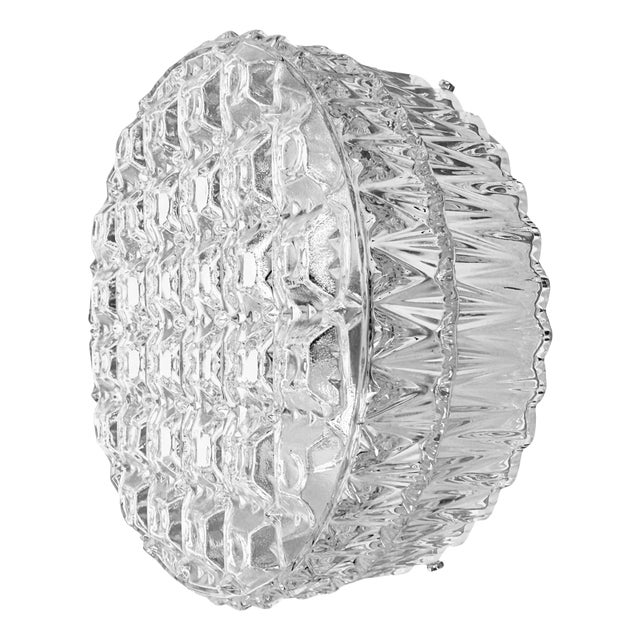 Vintage Glass Wall Light, 1970s For Sale