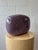 A striking Postmodern ceramic vase by Jenkins Ceramics, executed in a rich aubergine glaze. The vessel features a softly...