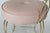 Vintage Pale Pink & Brass Vanity Seat / Stool / Chair For Sale - Image 12 of 16