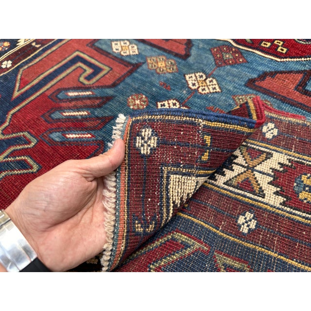 Antique Lori Pambak Kazak Hand-Knotted Wool Rug - 5'8" X 3'10" For Sale - Image 11 of 12