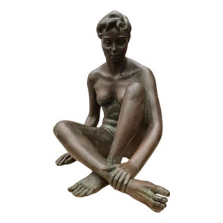 Bruni Bronze Women's Bronze Sculpture, 1920s For Sale
