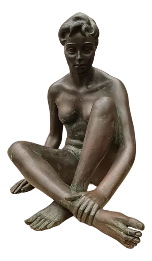 Bruni Bronze Women's Bronze Sculpture, 1920s