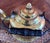 Traditional Vintage Solid Brass Tea Kettle With Wood Grip For Sale - Image 3 of 8