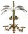 Pretty vintage two candle wall sconce in the Hollywood Regency style from the mid 20th century. It is made of brass and...