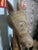 1940s Mexican Folk Art Carved and Painted Wood Horse Head Sculpture- 31 In. Tall For Sale - Image 4 of 5
