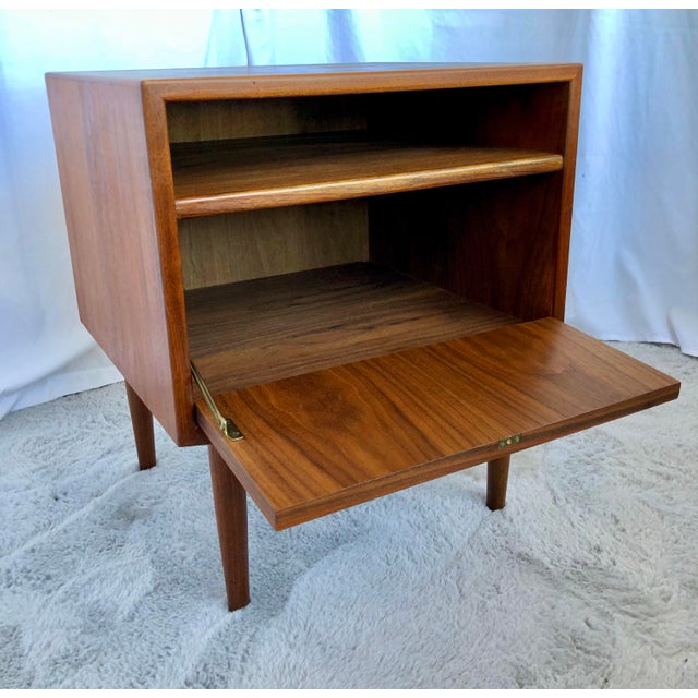 Mid-Century Modern 1960s In Style of Arne Vodder Odense Danish Teak Nightstand For Sale - Image 3 of 9