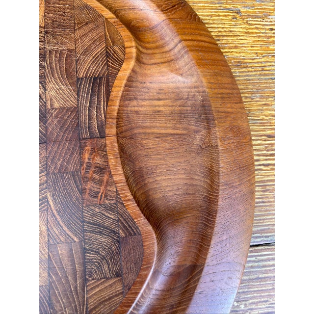 Mid-Century Modern Vintage Dansk Danish Large Round Mid Century Jens H Quistgarrd Charcuterie Tray For Sale - Image 3 of 11