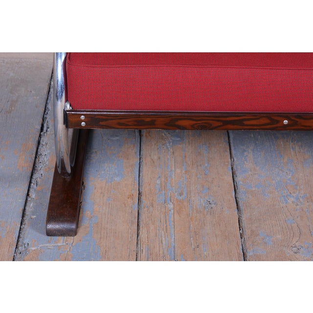 Bauhaus Sofa in Chrome-Plated Steel by Robert Slezák, Czech, 1930s For Sale - Image 10 of 16