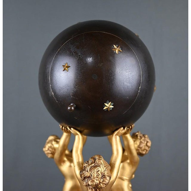 Bronze and Marble Putti Mantelpiece Set, 1800s, Set of 3 For Sale - Image 17 of 18