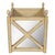 A neoclassical style painted wood and mirrored jardinière stand featuring a square form accented by bold architectural...