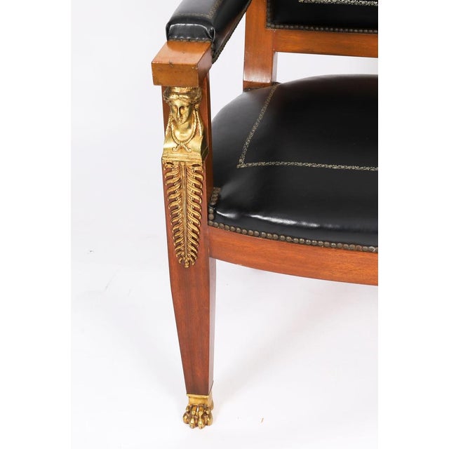 Antique 19th Century Empire French Desk Chair For Sale - Image 10 of 16