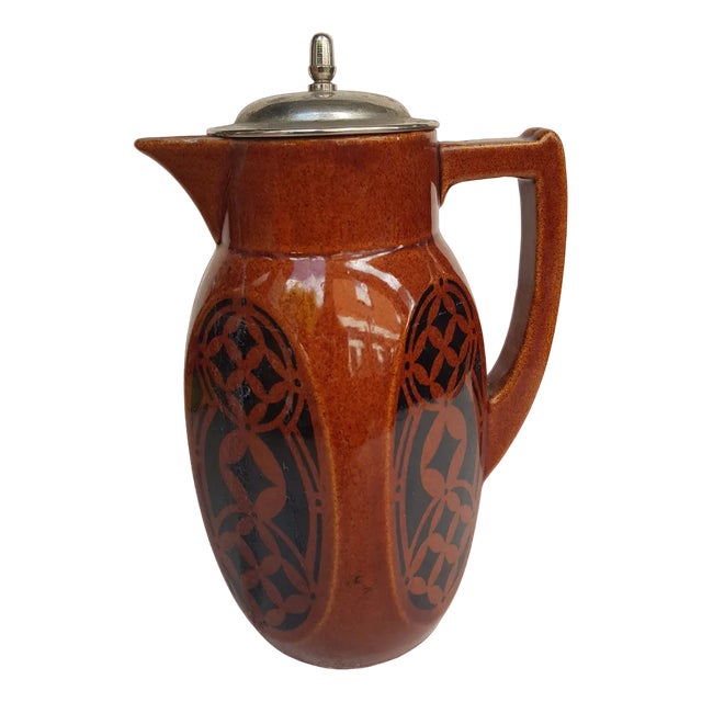 Art Deco Cocoa Jug with Handle For Sale