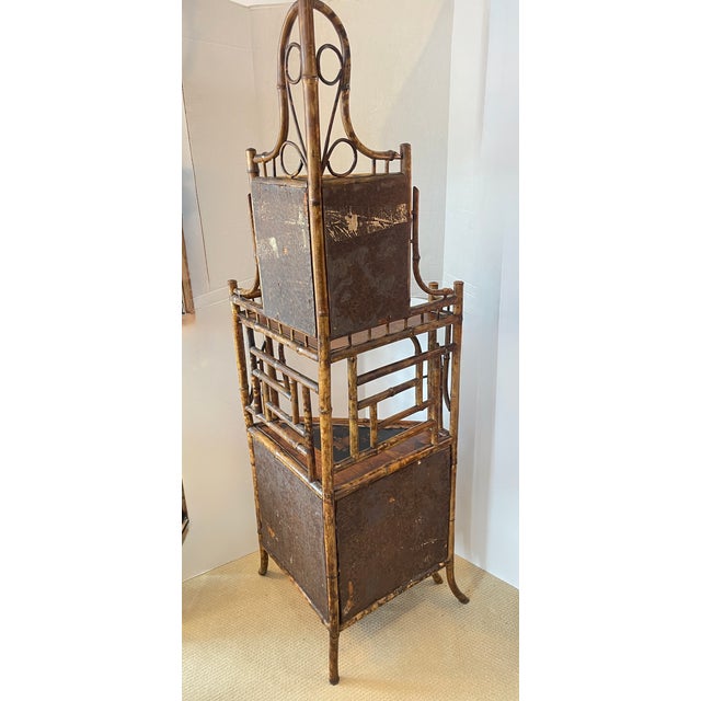 Antique French Bamboo & Lacquer Corner Cabinet, c.1870 For Sale - Image 17 of 17