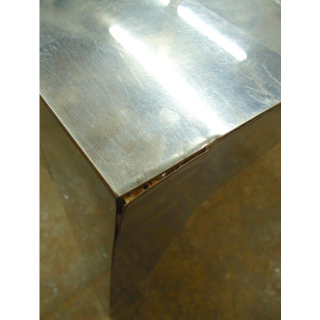 Paul Evans Mid 20th Century 'Cityscape' Attributed to Paul Evans Dining Table With Leaf For Sale - Image 4 of 7