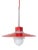 Danish Ceiling Light in Red Metal and Glass by Ettore Sottsass, 1960s For Sale