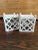 Metal Aged English Square Lattice Metal Openwork Ball Footed Planters, a Pair For Sale - Image 7 of 12