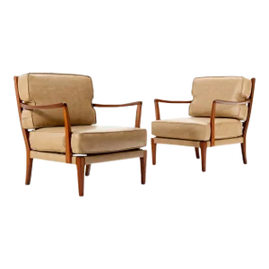 Early Löven Style Lounge Chairs After Arne Norrell, Sweden, circa 1960s - A Pair
