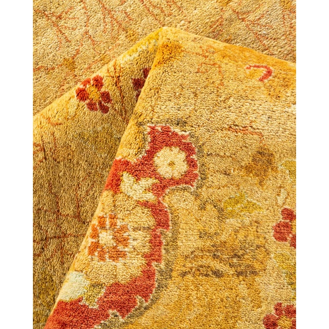 Textile Mogul, One-of-a-Kind Hand-Knotted Area Rug - Yellow, 8' 3" x 10' 1" For Sale - Image 7 of 8