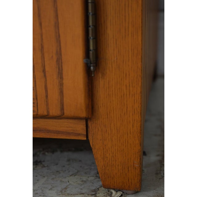 Country Oak 2 Piece Stepback Cupboard Hutch For Sale - Image 13 of 18