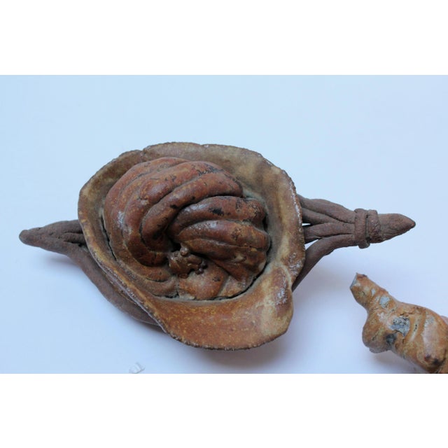 1970s Set of Three Studio Ceramic Nature Study Artifacts For Sale - Image 5 of 13