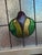 Traditional Antique English Leaded Stained Glass Window-Edwardian Art Nouveau Tulip For Sale - Image 3 of 11