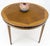 Banded Top Round Walnut Mid Century Modern Dining Table 2 Leaves For Sale - Image 11 of 12