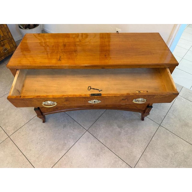 Wood Empire Biedermeier Chest of 3 Drawers For Sale - Image 7 of 9