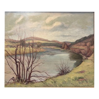 Landscape Composition, Oil Painting on Canvas For Sale