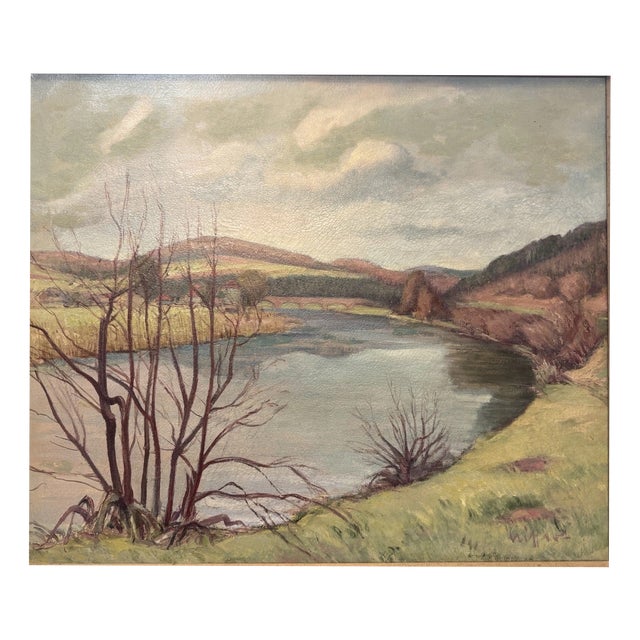 Landscape Composition, Oil Painting on Canvas For Sale